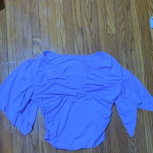 Fashion Nova Lavender Wrap Blouse